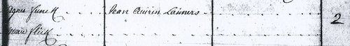 Michel Lanners dans le Recensement de 1766, page de droite