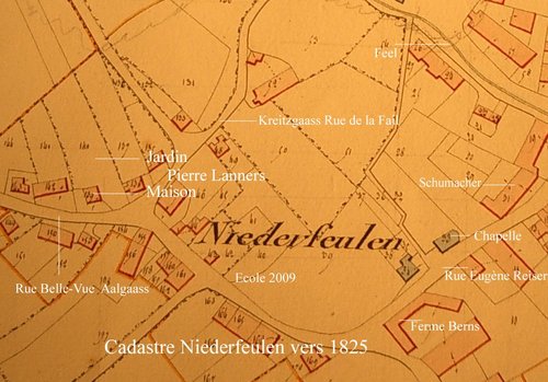 Cadastre Niederfeulen vers 1825