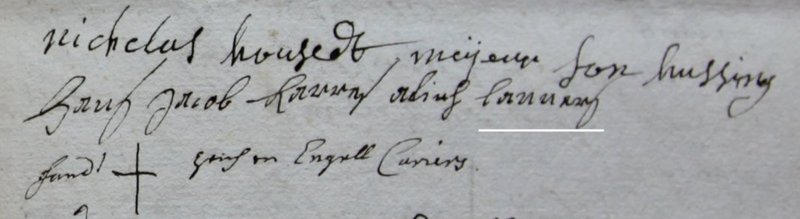 Signature contrat de mariage, 1737